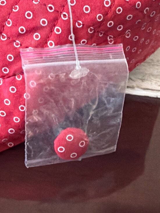 J Peterman Cotton Quilted Patchwork Tote Bag Americana Pinwheel Red Blue Vintage - Picture 10 of 15